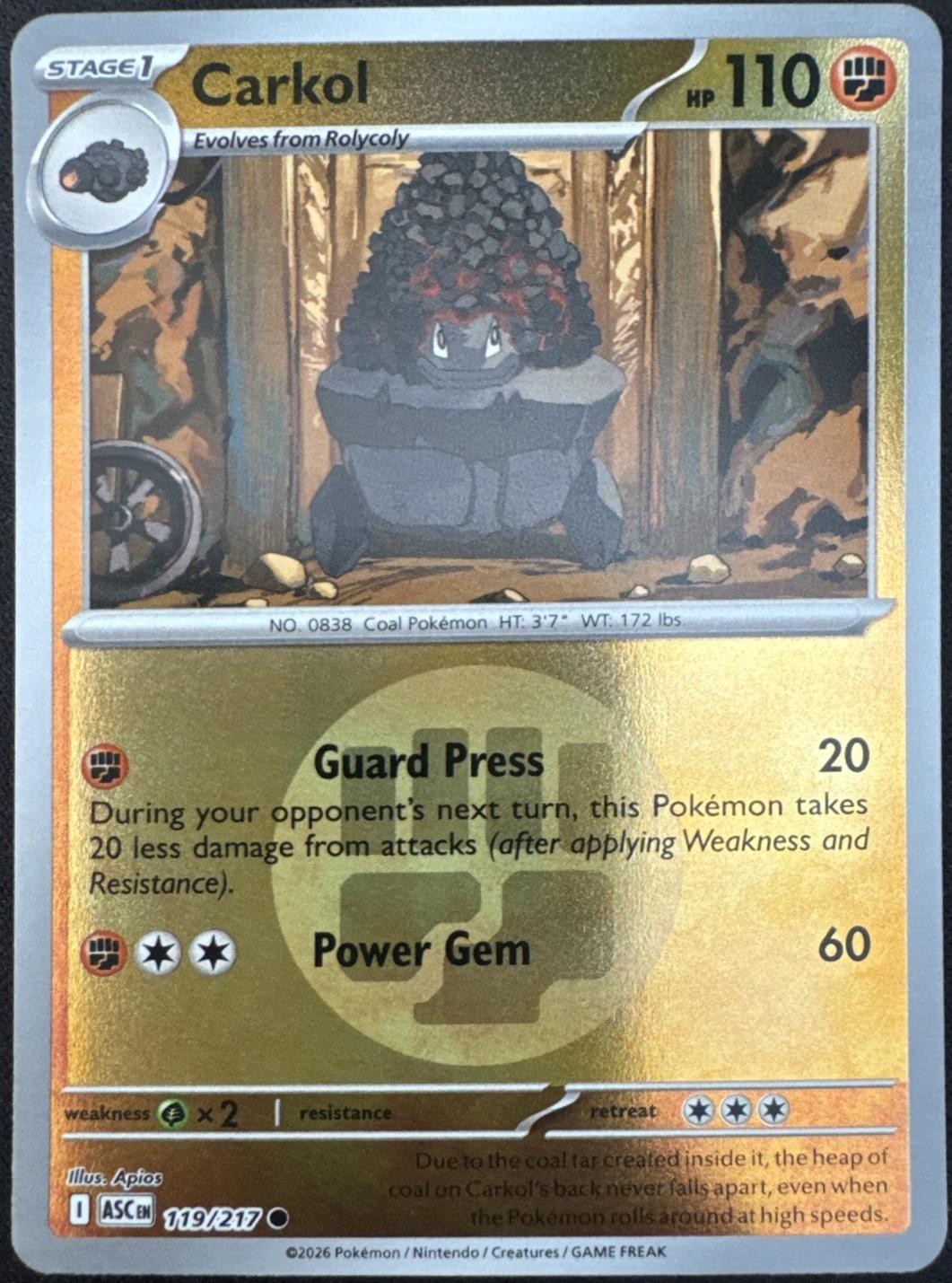 Ascended Heroes Carkol [Energy] Pokémon card